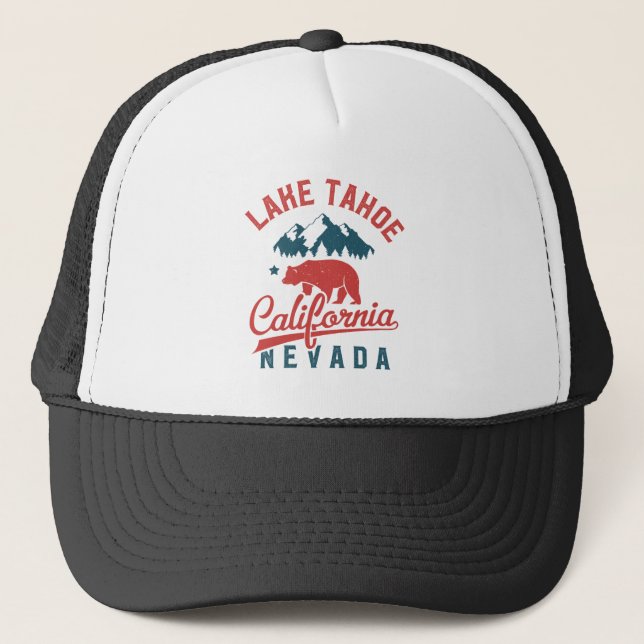 Lake Tahoe California Nevada Trucker Hat (Front)