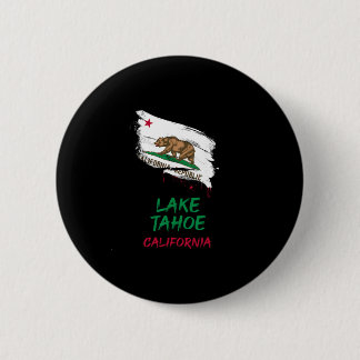 Lake Tahoe California Paint Splatter Flag Vacation 6 Cm Round Badge