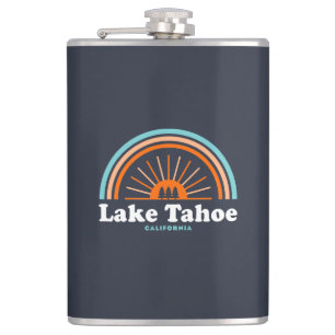 Lake Tahoe California Rainbow Hip Flask
