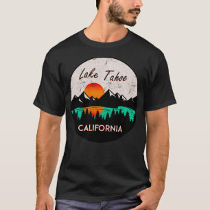 Lake Tahoe California Republic Skiing Ski Lake Boa T-Shirt