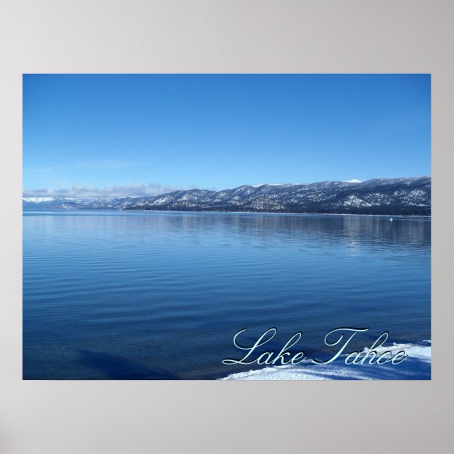 Lake Tahoe California waters edge scenic poster (Front)