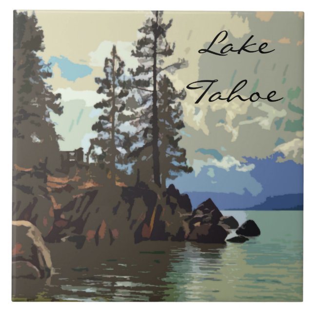 Lake Tahoe Ceramic Tile (Front)