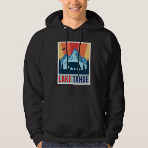 Lake Tahoe Grizzly bear California Ski Mountains C Hoodie
