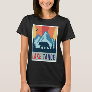 Lake Tahoe Grizzly bear California Ski Mountains C T-Shirt