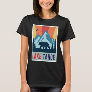 Lake Tahoe Grizzly bear California Ski Mountains C T-Shirt