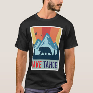 Lake Tahoe Grizzly bear California Ski Mountains C T-Shirt