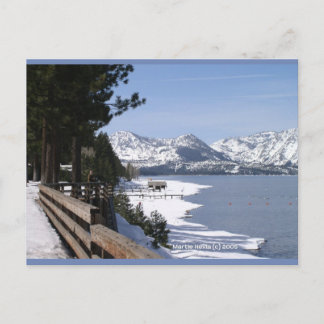 Lake Tahoe in Snow | Blue Beach Song™ Postcard