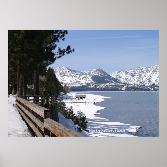 Lake Tahoe in Snow Poster (Front)