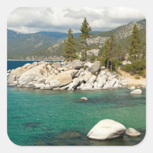 Lake Tahoe Landscape Square Sticker