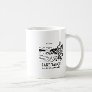 Lake Tahoe Line Drawing California Nevada Nature S Coffee Mug