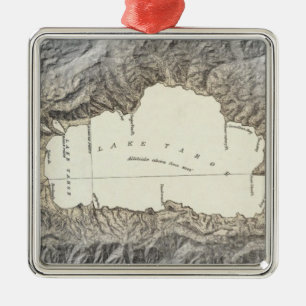 Lake Tahoe map Metal Ornament