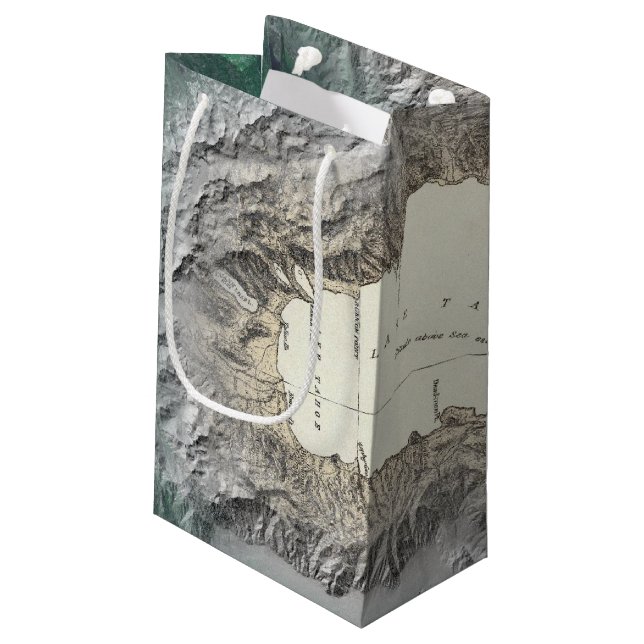 Lake Tahoe map Small Gift Bag (Back Angled)