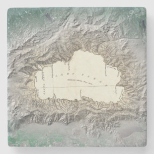 Lake Tahoe map Stone Coaster