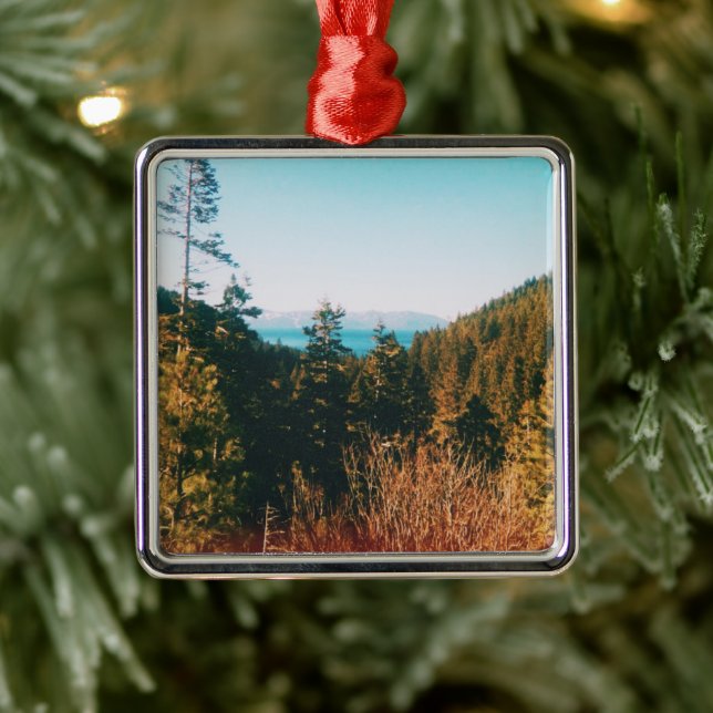 Lake Tahoe  Metal Ornament (Tree)