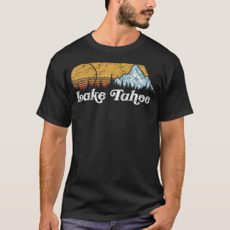 Lake Tahoe Mountain California Retro Outdoor T-Shirt