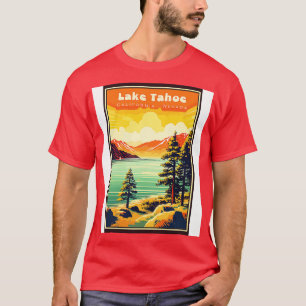Lake Tahoe National Park Vintage Travel Poster  4 T-Shirt