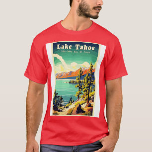 Lake Tahoe National Park Vintage Travel Poster T-Shirt