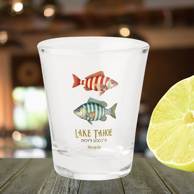 Lake Tahoe Nevada California fish   Shot Glass (Creator Uploaded)