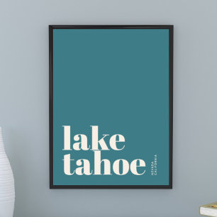 Lake Tahoe Nevada California modern city Poster