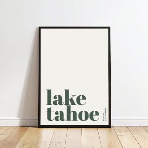 Lake Tahoe Nevada California modern city Poster