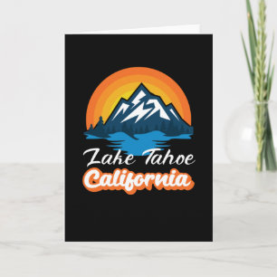 Lake Tahoe Nevada California Souvenir Retro Card