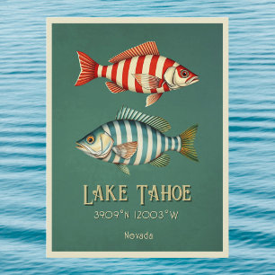 Lake Tahoe Nevada fish Postcard