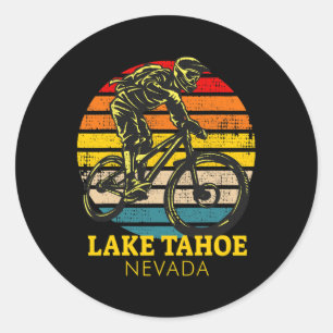 Lake Tahoe Nevada Mountain Biking _1 Classic Round Sticker