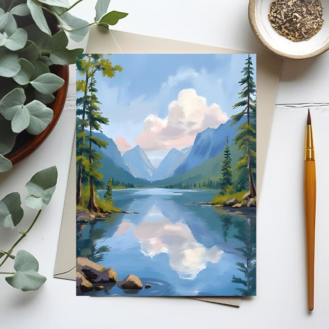 Lake Tahoe | Oil Painting Landscape Postcard (Creator Uploaded)