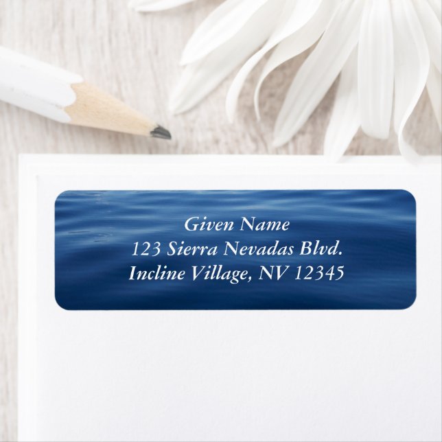 Lake Tahoe Photo Return Address Label (Insitu)