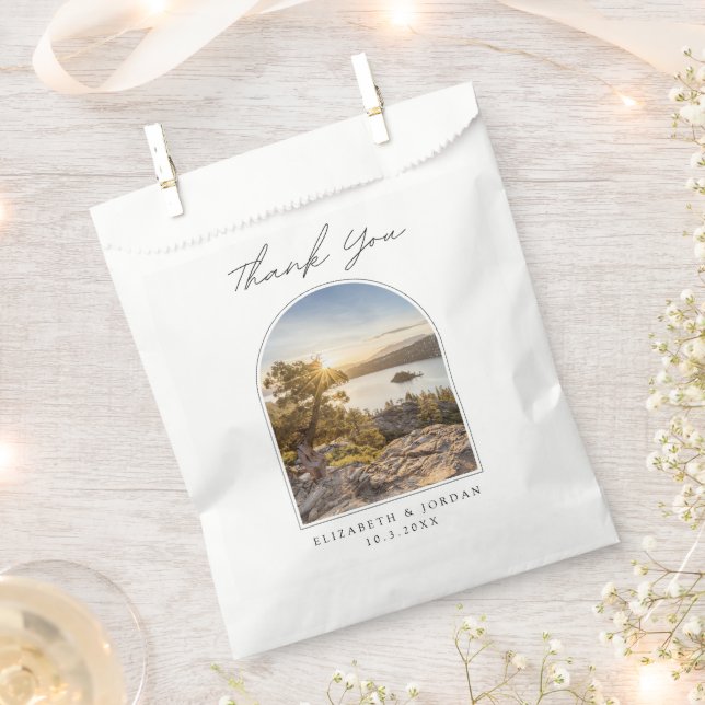Lake Tahoe Photo Wedding Favour Thank You Favour Bag (Clipped)
