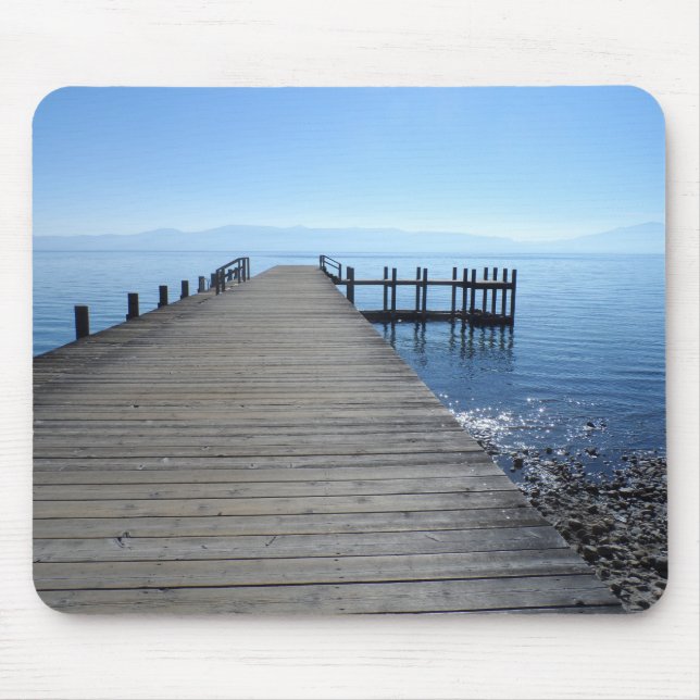 Lake Tahoe Pier Mouse Pad (Front)