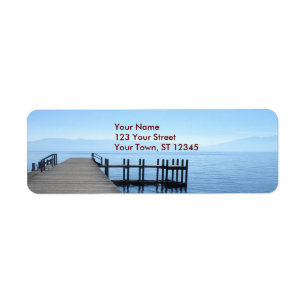 Lake Tahoe Pier Return Address Label