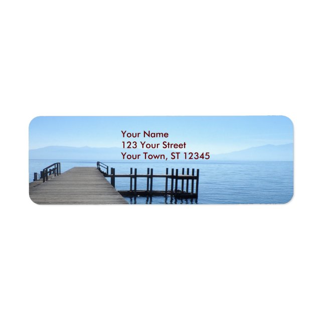 Lake Tahoe Pier Return Address Label (Front)
