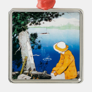 Lake Tahoe Promotional PosterLake Tahoe, CA Metal Ornament