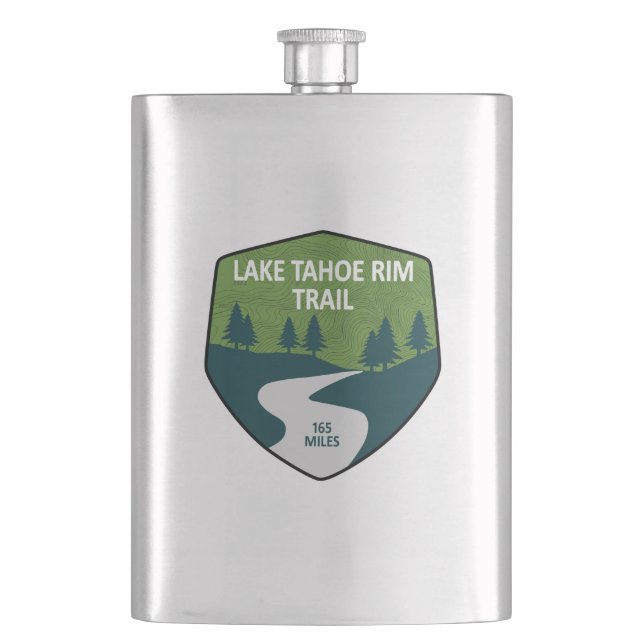 Lake Tahoe Rim Trail Hip Flask (Front)