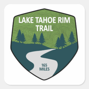 Lake Tahoe Rim Trail Square Sticker