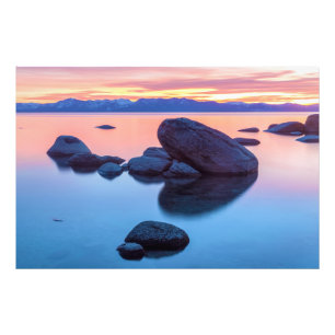 Lake Tahoe Rocks at Sunset Photo Print