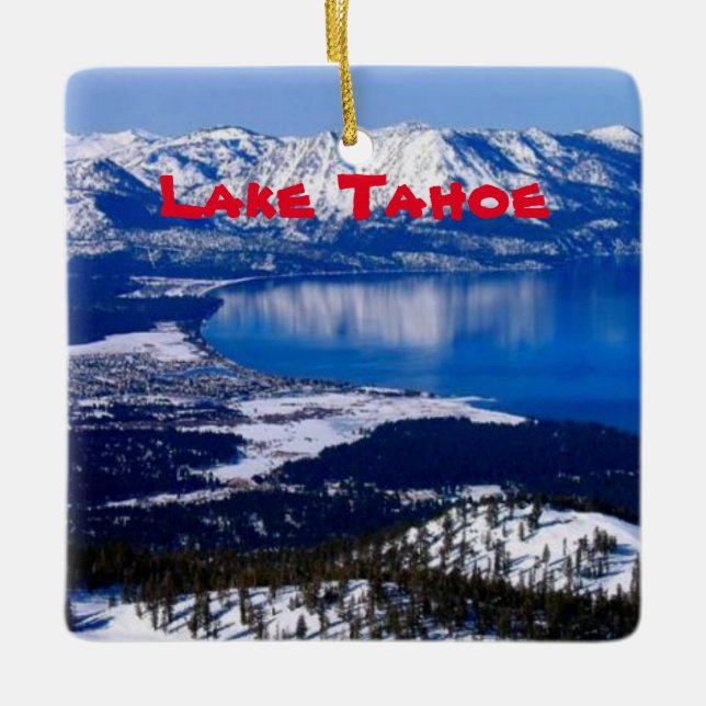 Lake Tahoe Scenic Christmas Ornament (Front)