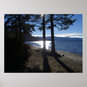 lake tahoe shore poster