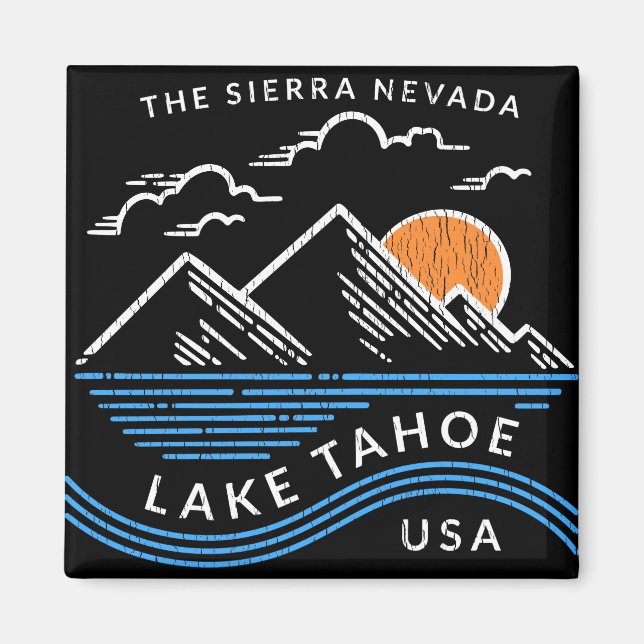 Lake Tahoe Sierra Nevada Mountain Magnet (Front)