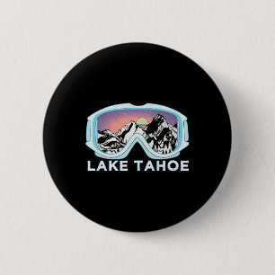 Lake Tahoe Ski Design Lake Tahoe Skiing Snow Gift 6 Cm Round Badge