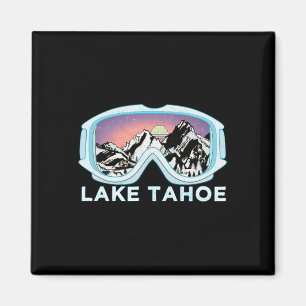 Lake Tahoe Ski Design Lake Tahoe Skiing Snow Gift Magnet