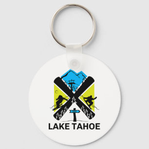 Lake Tahoe Skiing And Snowboarding Key Ring