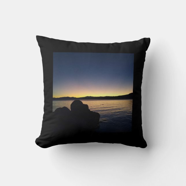 Lake Tahoe Sunset Cushion (Front)