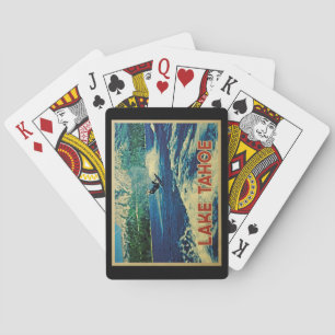 Lake Tahoe Water Skier Playing Cards