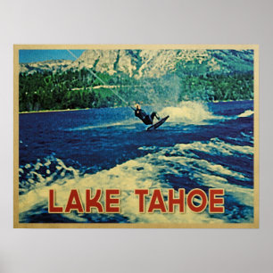Lake Tahoe Water Skier Poster