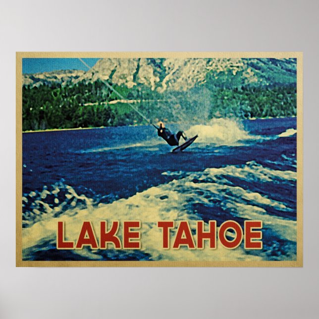Lake Tahoe Water Skier Poster (Front)