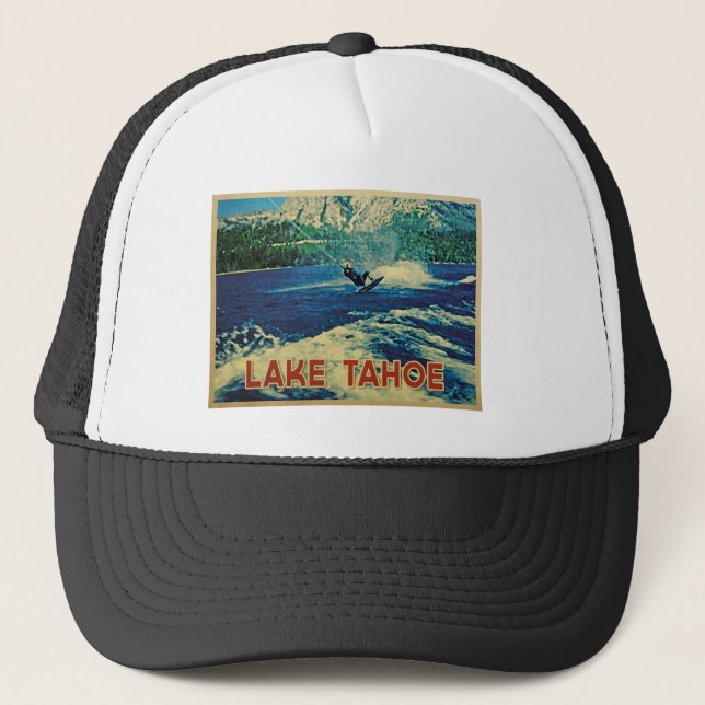 Lake Tahoe Water Skier Trucker Hat (Front)