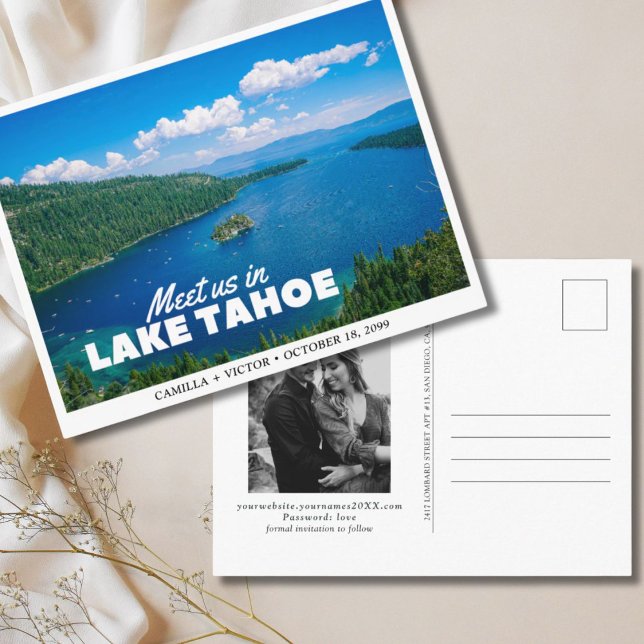 Lake Tahoe Wedding Save the Date Postcard (Lake Tahoe Wedding Save the Date Postcard
)
