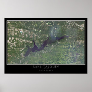 Lake Talquin Florida Satellite Poster Map